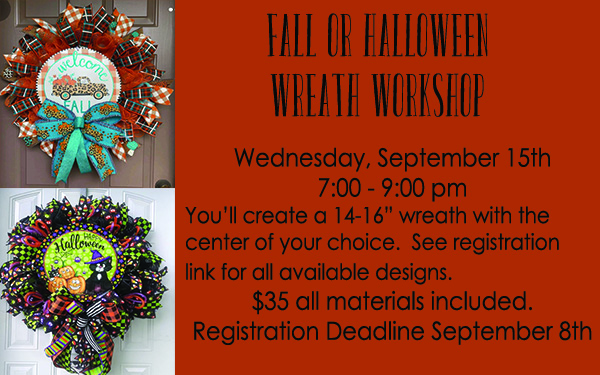 Fall or Halloween Wreath Workshop