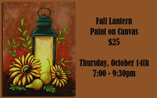Fall Lantern Paint on Canvas