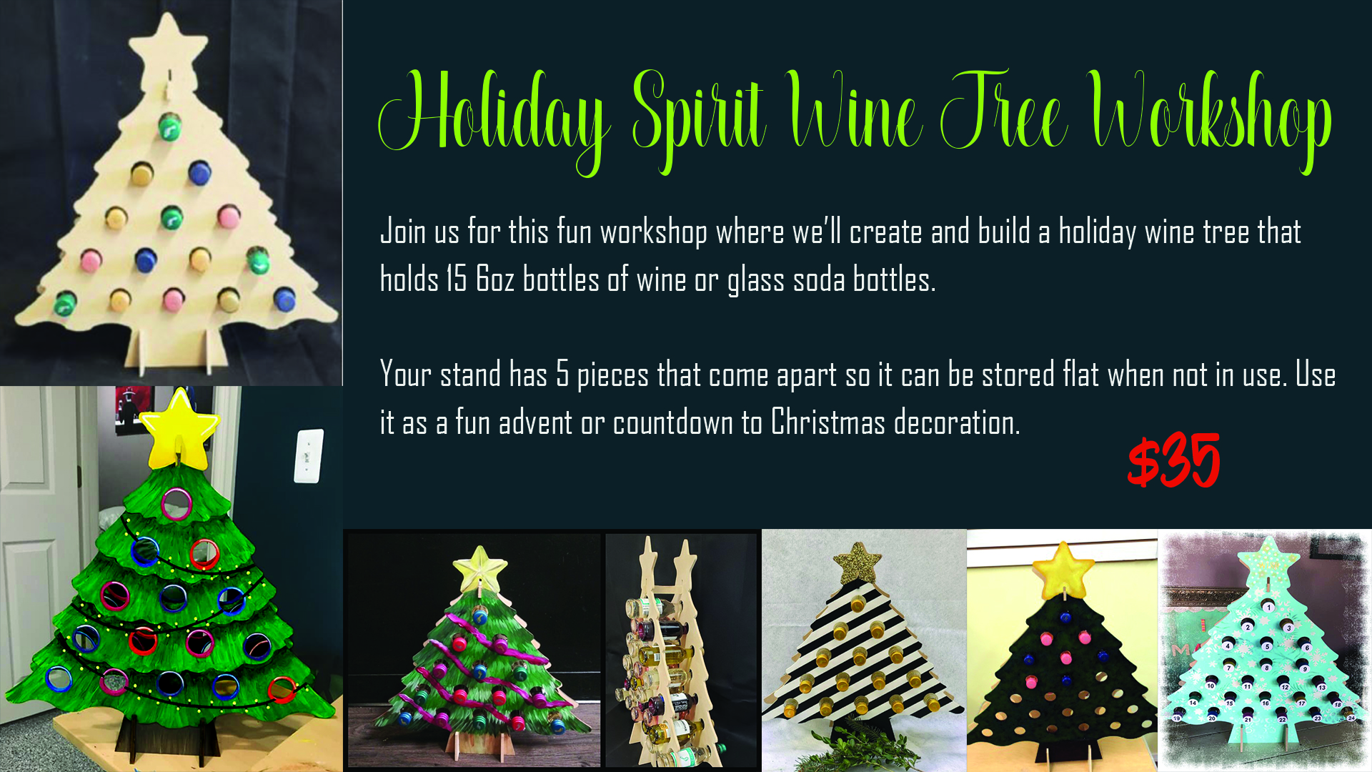 Christmas Spirit Wine Tree Workshop