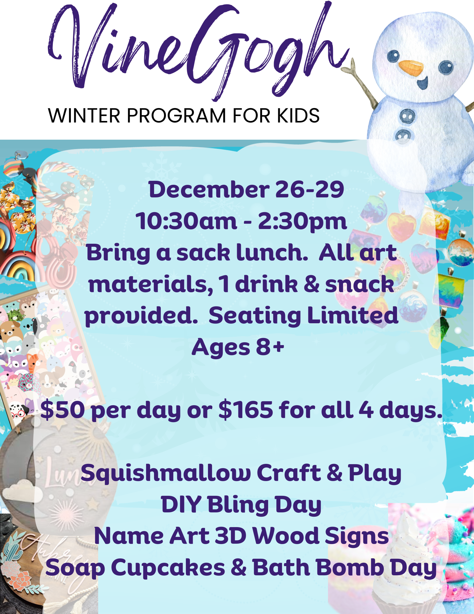 Winter Program Kids Day 2 DIY Bling Day