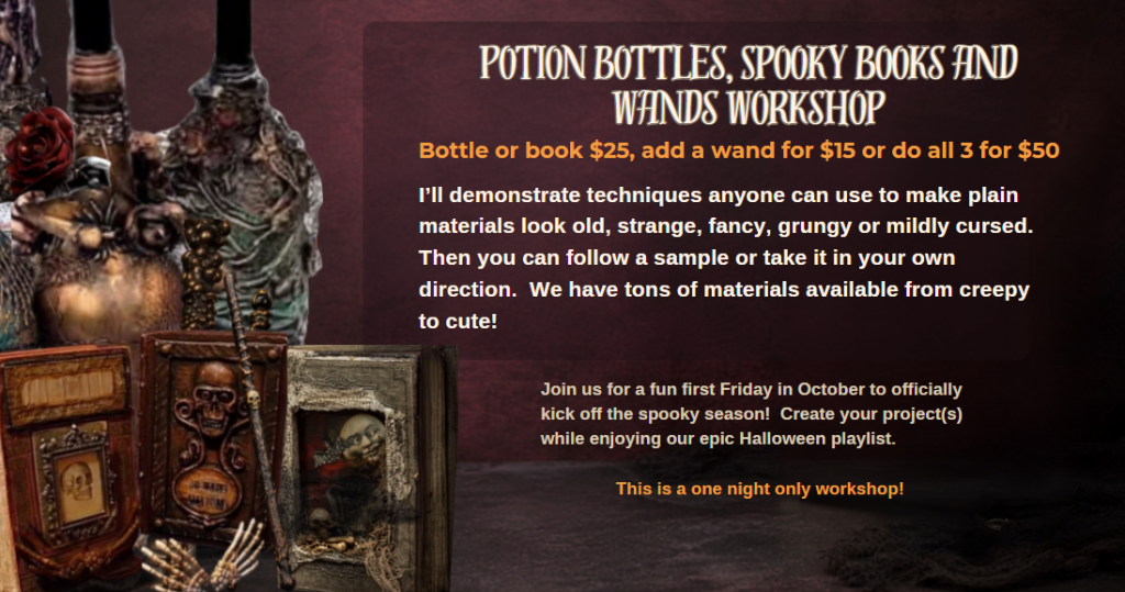 halloween altered art workshop